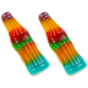 Botellas multicolor brillo de gelatina con acabado brillante y colores intensos