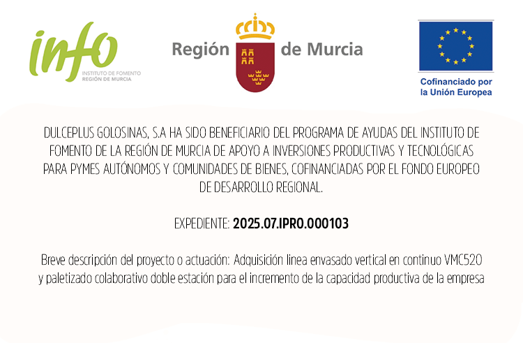 Adquisición linea envasado vertical en continuo VMC520 y paletizado colaborativo doble estación para el incremento de la capacidad productiva de la empresa