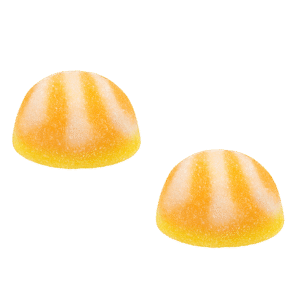Besos twist caramelo azúcar de gelatina con cobertura azucarada y sabor caramelo