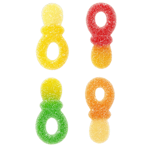 Chupetas pica ácidas surtidas con azúcar en varios colores