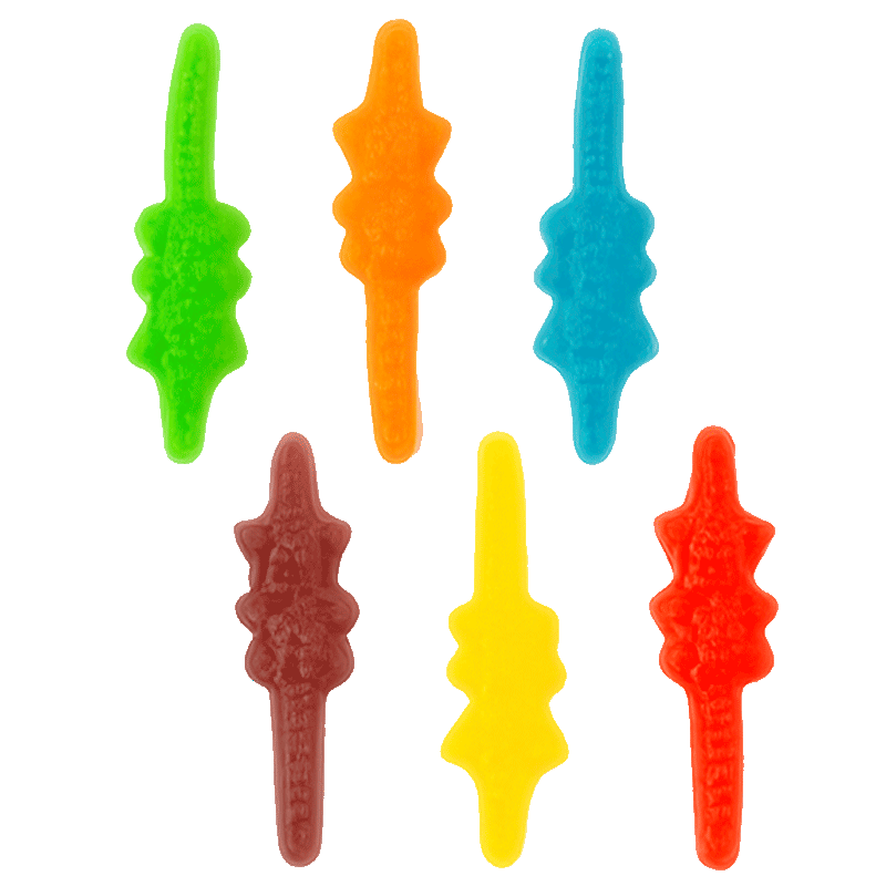 Gominolas Cocodrilos Surtido Brillo de colores variados con acabado brillante