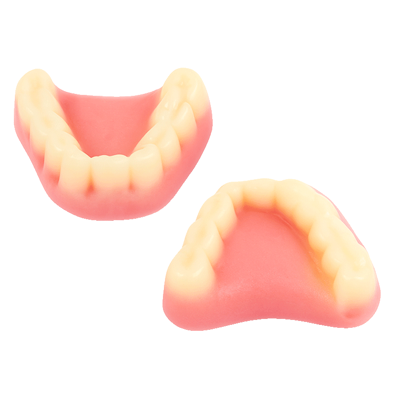 Gominolas Dentadura Abuela Brillo con forma de dentadura y acabado brillante