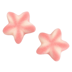 Estrellas twist rosas recubiertas de azúcar