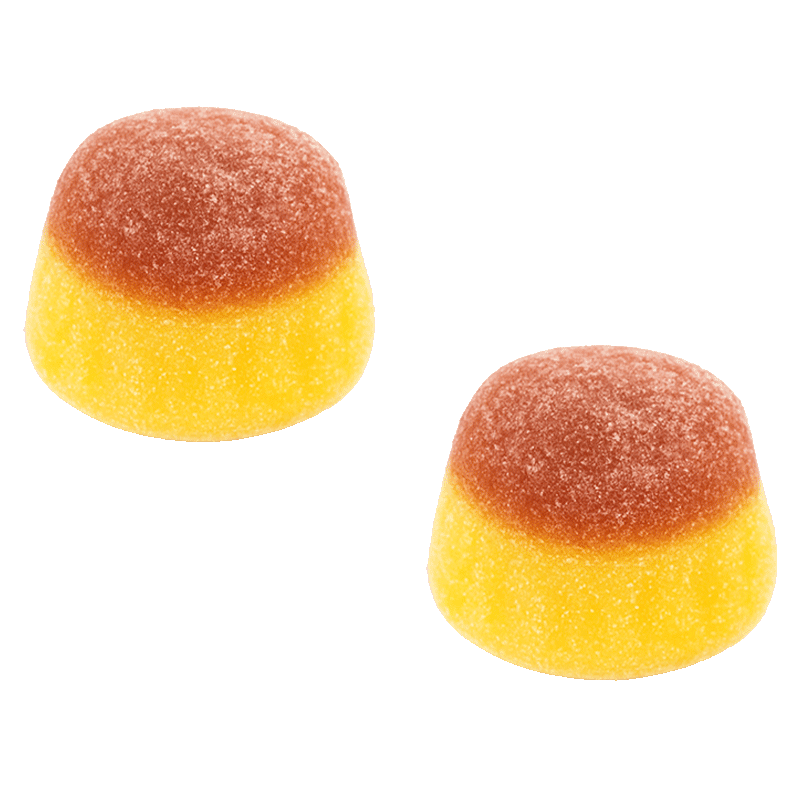 Flanes pica ácidos con azúcar sabor caramelo y nata