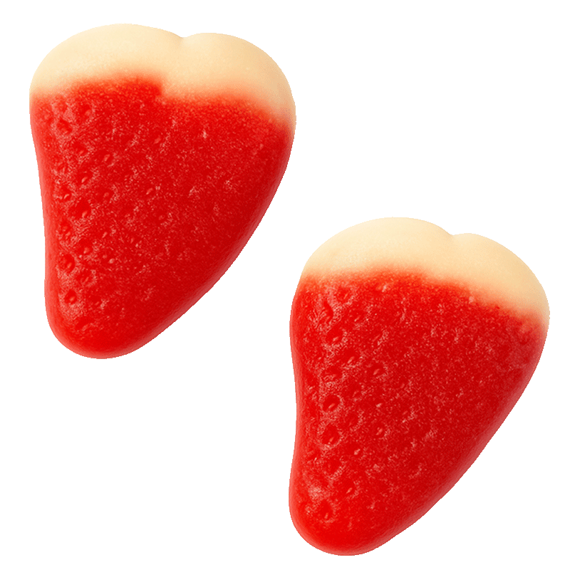 Gominolas Fresas Fresa Nata Brillo con forma de fresa sabor fresa y nata