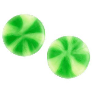 Gominolas kiwis twist brillo verdes con efecto espiral