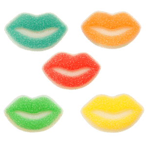 Labios surtido pica ácidos de colores con azúcar