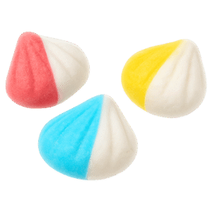 Mini almejas foam de colores con textura suave tipo nube