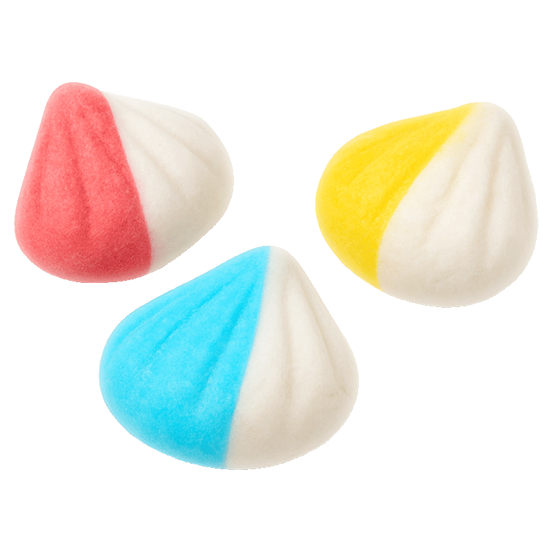 Mini almejas foam de colores con textura suave tipo nube