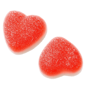 Mini corazones fresa nata azúcar de gelatina