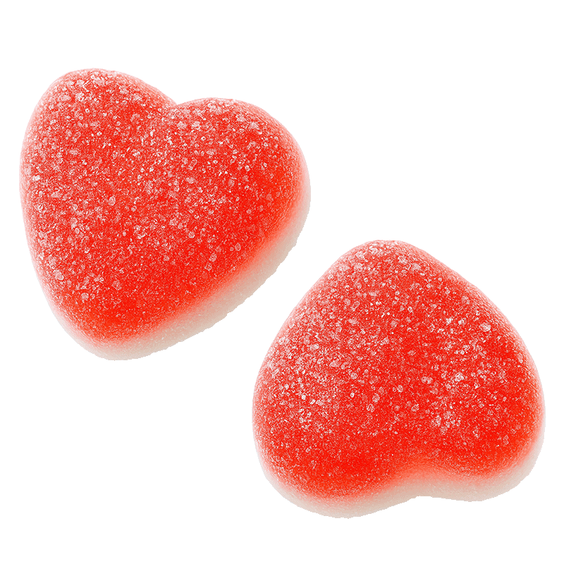 Mini corazones fresa nata azúcar de gelatina