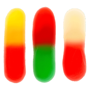 Mini dedos brillo de gelatina de colores