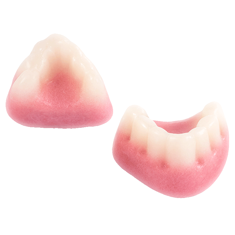 Mini dentaduras brillo de gelatina con acabado brillante
