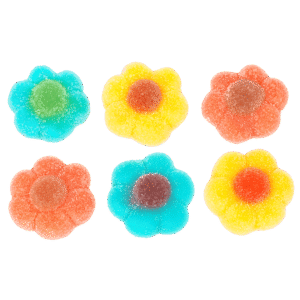 Mini flores surtido azúcar de gelatina con colores variados