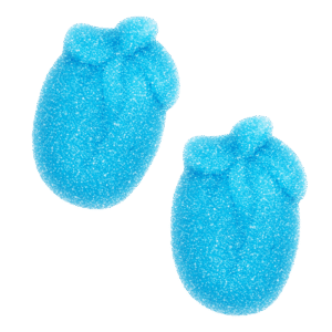 Mini frambuesas batidas azúcar azules de gelatina