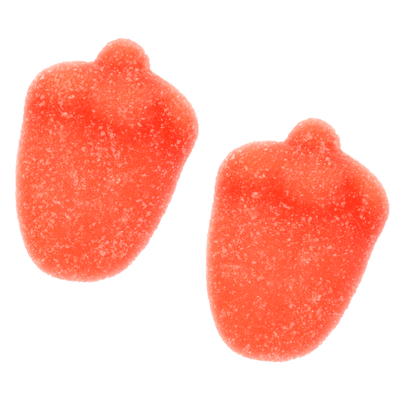 Mini fresas batidas azúcar de gelatina