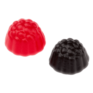 Mini Moras Brillo de golosina con acabado brillante y sabor a frutos rojos