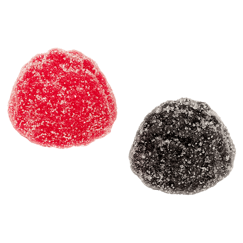 Mini Moras Pica de golosina ácida con azúcar y sabor a frutos rojos