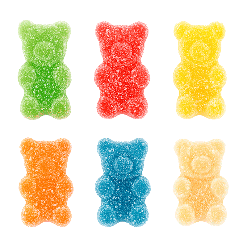 Mini Osos Azúcar de gelatina surtidos con cobertura de azúcar