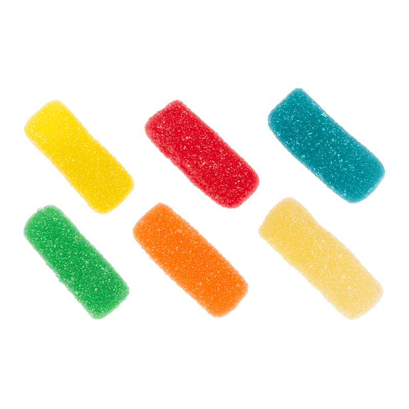 Mini Patatas Fritas Pica de gelatina surtidas con cobertura ácida