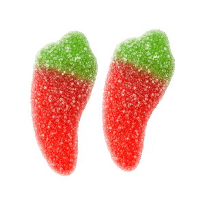 Mini Pimientos Picantes Pica de gelatina con cobertura ácida y sabores afrutados
