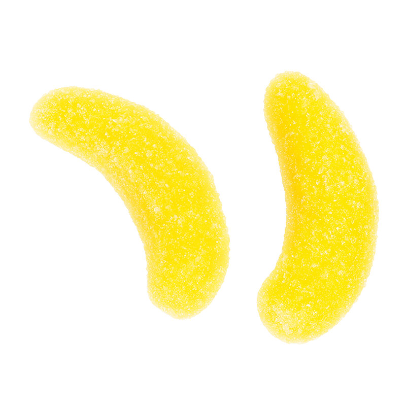 Mini Plátanos Azúcar de gelatina con sabor a plátano y cobertura de azúcar