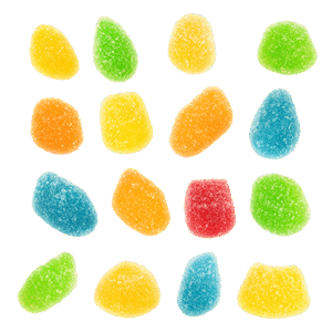 Mini Spanish Gum Pica de gelatina surtida recubierta de azúcar ácido y sabores afrutados