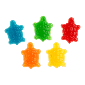 Mini Tortugas Surtido Brillo de gelatina con acabado brillante y sabores afrutados
