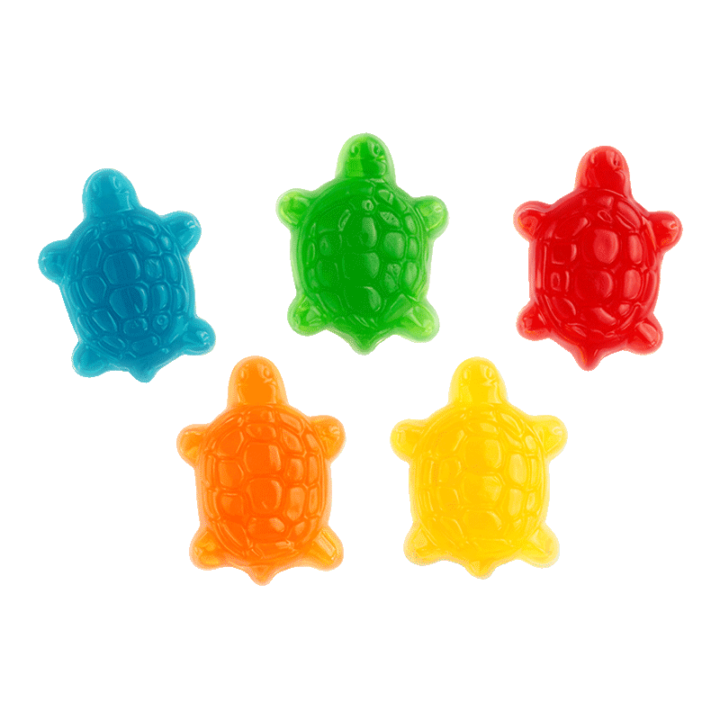 Mini Tortugas Surtido Brillo de gelatina con acabado brillante y sabores afrutados