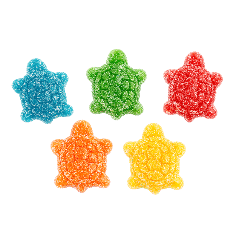 Mini Tortugas Surtido Pica de gelatina ácida con sabores afrutados surtidos
