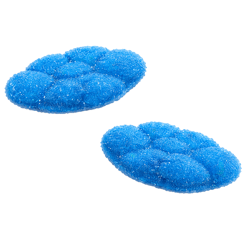 Nubes azules batidas con azúcar sabor frambuesa