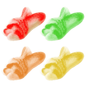 Peces twist surtido pica ácidos de colores con azúcar