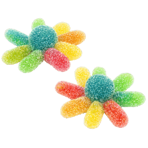 Pulpos pica de colores con azúcar ácido