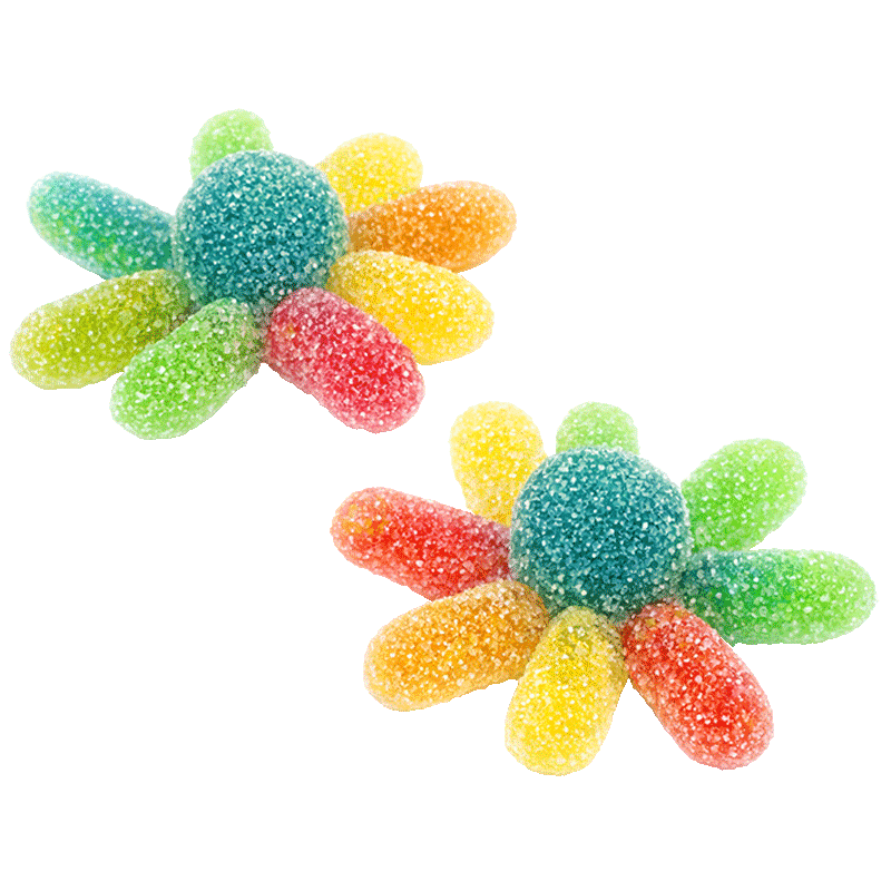 Pulpos pica de colores con azúcar ácido