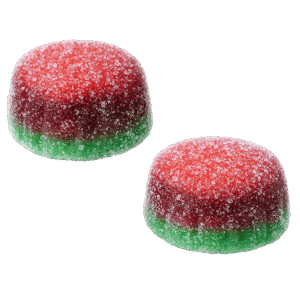 Tartitas rellenas sandía azúcar de gelatina con centro jugoso sabor sandía