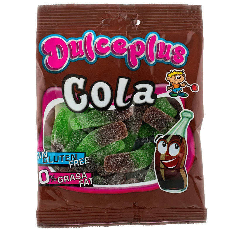 Botellas Cola Azúcar 100g de gominola con sabor clásico a cola y cobertura de azúcar