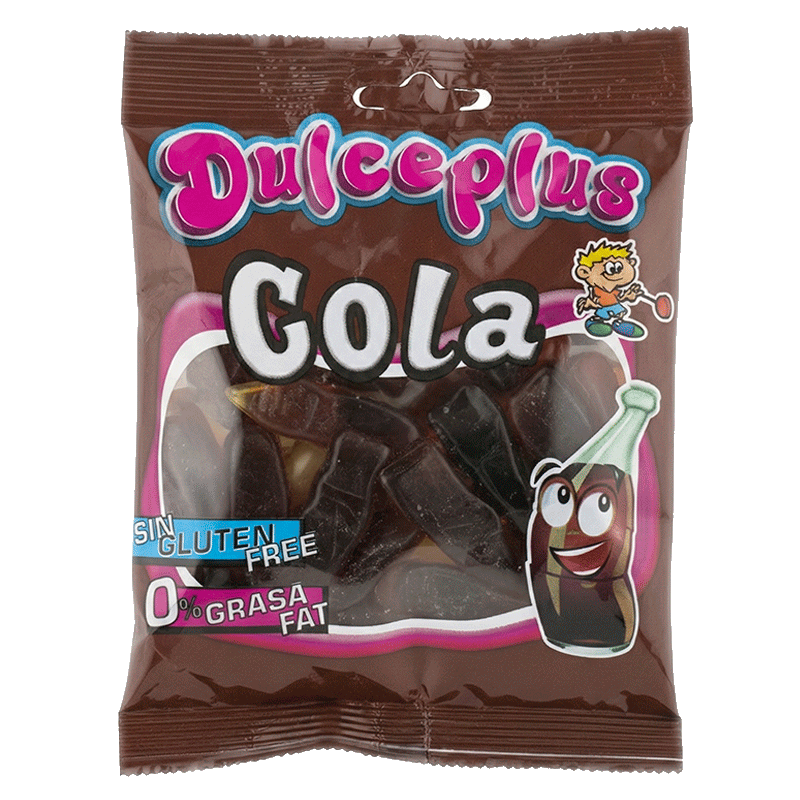 Botellas Cola Brillo 100g de gominola brillante con sabor clásico a cola
