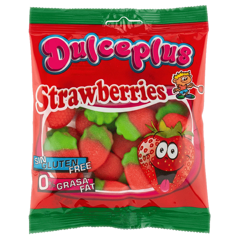 Fresas del Bosque Brillo 100g de gominola con acabado brillante sabor fresa