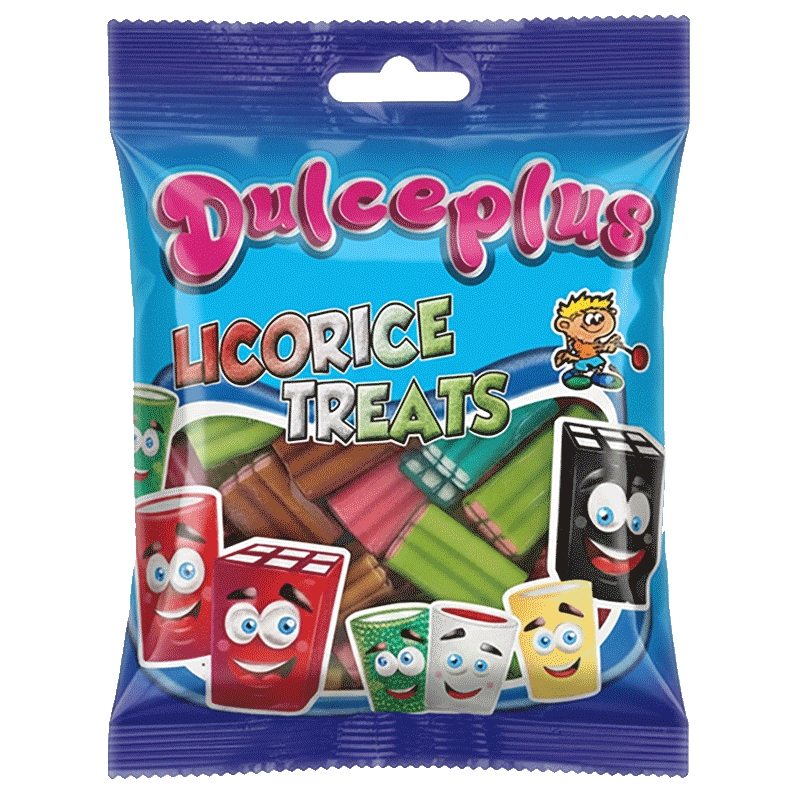 Ladrillos Surtido Brillo 100g de regaliz relleno multicolor con acabado brillante