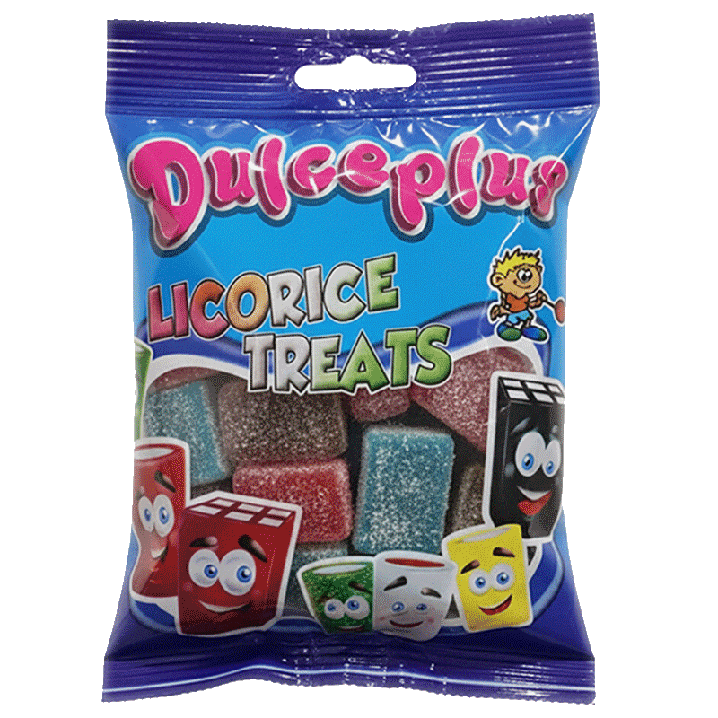 Ladrillos Surtido Pica 100g de regaliz relleno multicolor con cobertura ácida