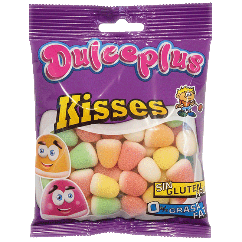Mini Besos Surtido Azúcar 100g de golosinas suaves con sabores surtidos y cobertura de azúcar