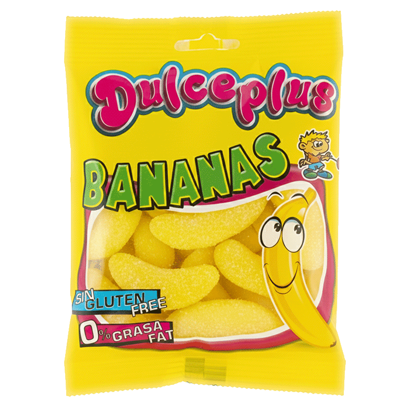 Plátanos Azúcar 100g Dulceplus de golosinas con sabor a plátano