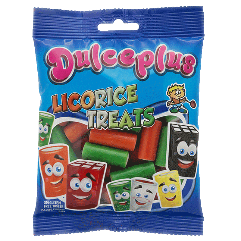 Taco Relleno Surtido 100g Dulceplus con piezas rellenas de colores variados