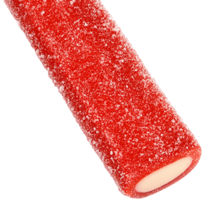 Jumbo Relleno Fresa Pica Dulceplus con cobertura roja ácida y relleno suave sabor fresa