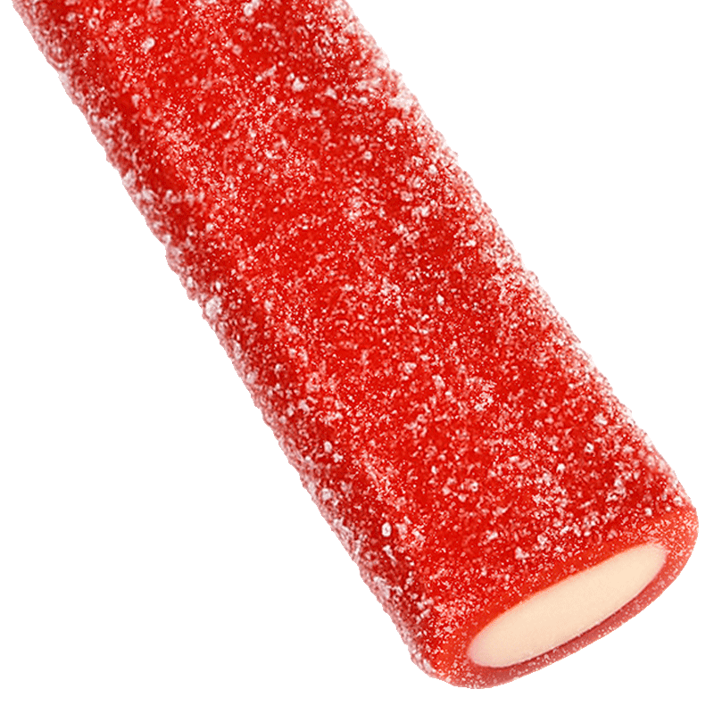 Jumbo Relleno Fresa Pica Dulceplus con cobertura roja ácida y relleno suave sabor fresa