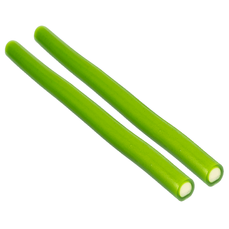 Rellenitos Manzana Brillo Dulceplus con exterior verde brillante y relleno suave sabor manzana