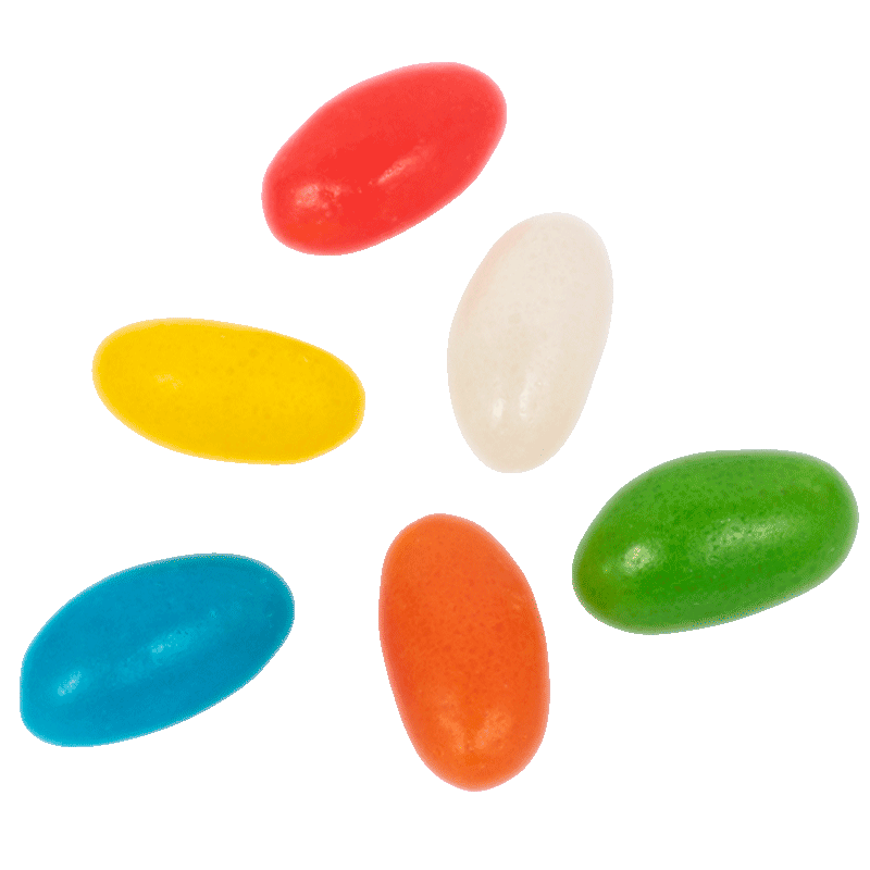Jelly Beans Dulceplus surtidos de colores y sabores afrutados con acabado brillante