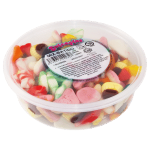 Tarrina Mix Batido Dulceplus 500g con surtido de golosinas de sabores cremosos y afrutados