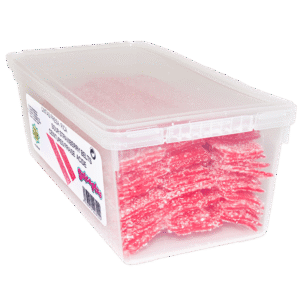 Tarrina Cintas Fresa Pica Dulceplus de 320 g con cintas de sabor fresa recubiertas de azúcar ácida