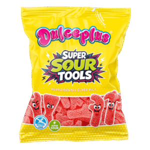 Herramientas Fresa Super Pica 100g de golosina con sabor fresa y cobertura súper ácida
